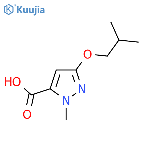 1-methyl-3-(2-methylpropoxy)-1H-pyrazole-5-carboxylic acid structure