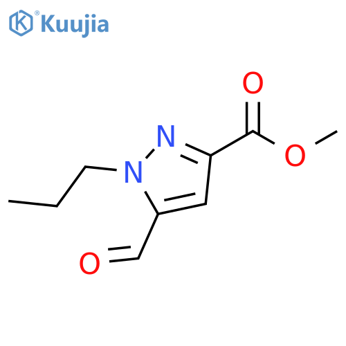 methyl 5-formyl-1-propyl-1H-pyrazole-3-carboxylate structure