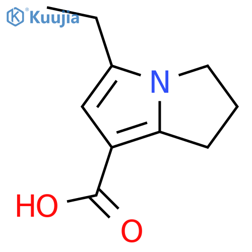 5-ethyl-2,3-dihydro-1H-pyrrolizine-7-carboxylic acid structure