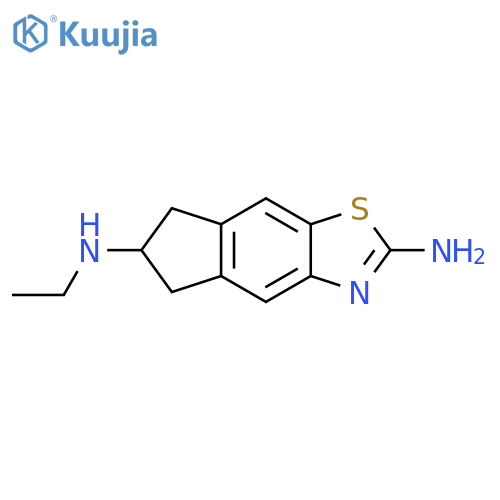 N6-Ethyl-5H,6H,7H-indeno5,6-d1,3thiazole-2,6-diamine hydrochloride structure