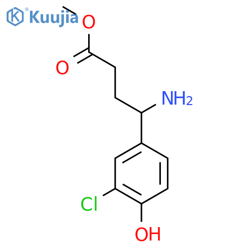 Methyl 4-amino-4-(3-chloro-4-hydroxyphenyl)butanoate structure