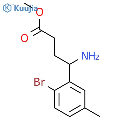 Methyl 4-amino-4-(2-bromo-5-methylphenyl)butanoate structure