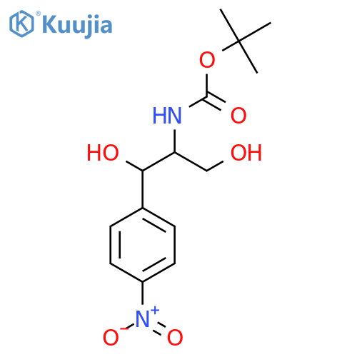 (1R,2R)-(-)-N-Boc-2-amino-1-(4-nitrophenyl)-1,3-propanediol structure