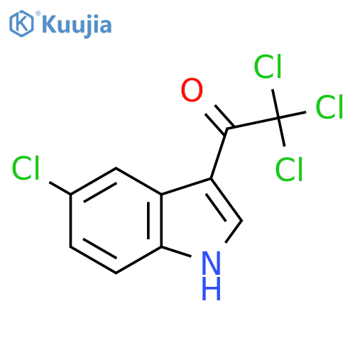 2,2,2-Trichloro-1-(5-chloro-1H-indol-3-yl) ethanone structure