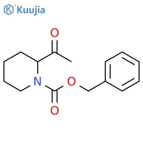 1-Piperidinecarboxylic acid, 2-acetyl-, phenylmethyl ester structure