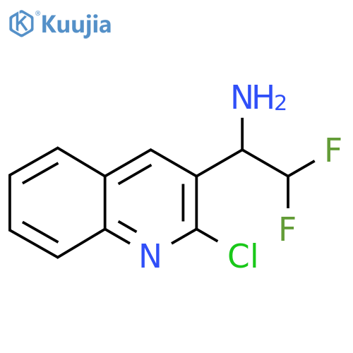1-(2-Chloroquinolin-3-yl)-2,2-difluoroethan-1-amine structure