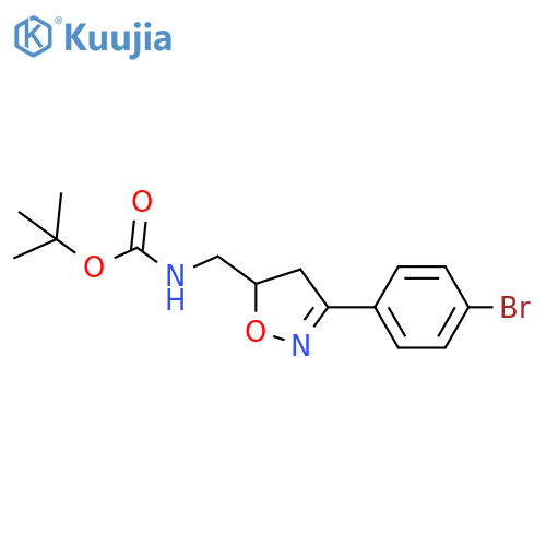 TERT-BUTYL ((3-(4-BROMOPHENYL)-4,5-DIHYDROISOXAZOL-5-YL)METHYL)CARBAMATE structure