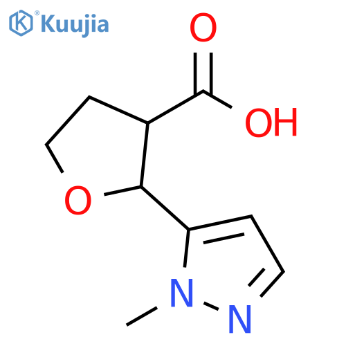 2-(2-Methylpyrazol-3-yl)oxolane-3-carboxylic acid structure