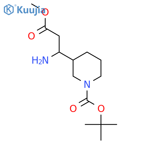 Tert-Butyl 3-(1-amino-3-methoxy-3-oxopropyl)piperidine-1-carboxylate structure