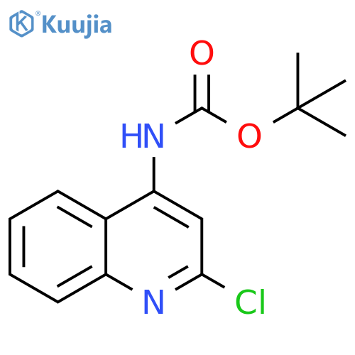 Carbamic acid, N-(2-chloro-4-quinolinyl)-, 1,1-dimethylethyl ester structure