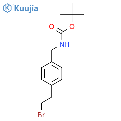 tert-Butyl 4-(2-bromoethyl)benzylcarbamate structure