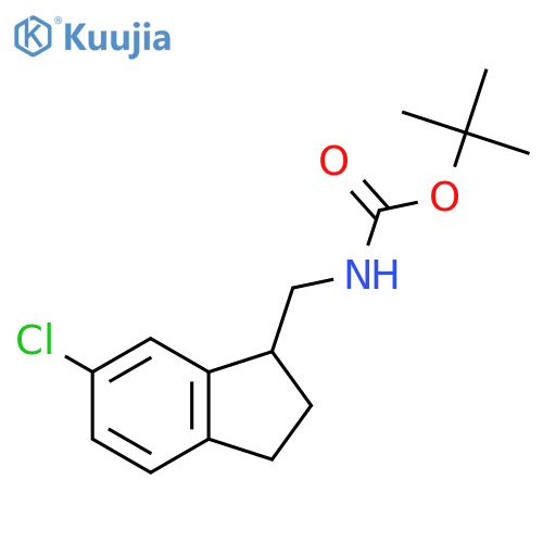 Tert-Butyl ((6-chloro-2,3-dihydro-1H-inden-1-yl)methyl)carbamate structure
