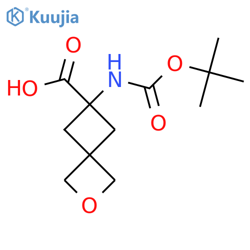 6-{[(tert-butoxy)carbonyl]amino}-2-oxaspiro[3.3]heptane-6-carboxylic acid structure