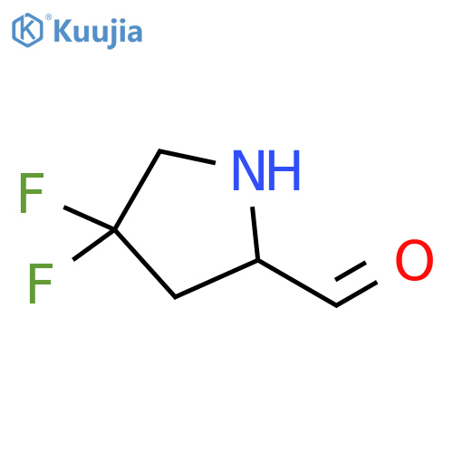 2-Pyrrolidinecarboxaldehyde, 4,4-difluoro- structure
