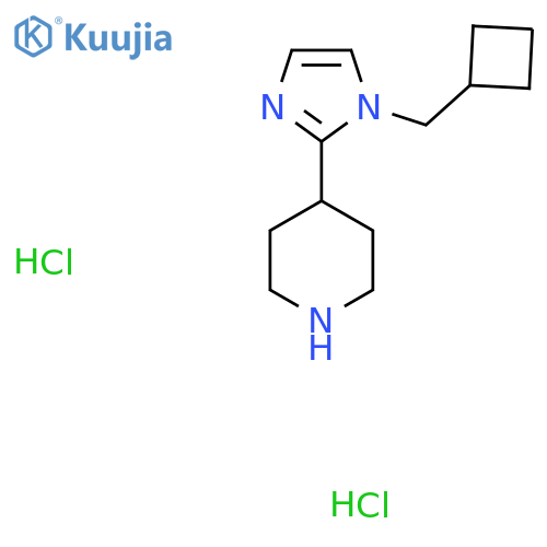4-1-(Cyclobutylmethyl)-1H-imidazol-2-ylpiperidine dihydrochloride structure