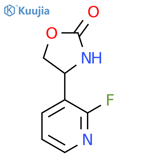 4-(2-Fluoropyridin-3-yl)-1,3-oxazolidin-2-one structure