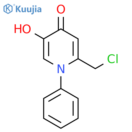 2-(Chloromethyl)-5-hydroxy-1-phenylpyridin-4(1H)-one structure