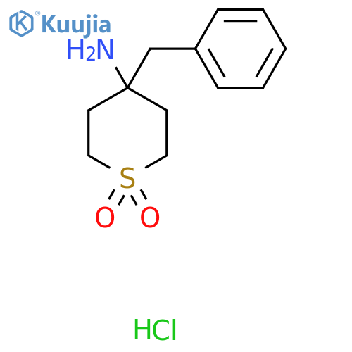 4-Amino-4-benzyl-1Lambda(6)-thiane-1,1-dione hydrochloride structure