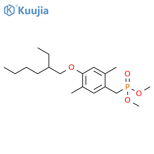Phosphonic acid, [[4-[(2-ethylhexyl)oxy]-2,5-dimethylphenyl]methyl]-,dimethyl ester structure