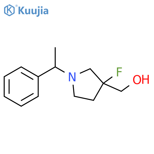 3-Pyrrolidinemethanol, 3-fluoro-1-(1-phenylethyl)- structure