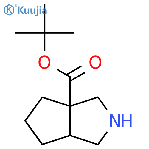 tert-Butyl octahydrocyclopenta[c]pyrrole-3a-carboxylate structure