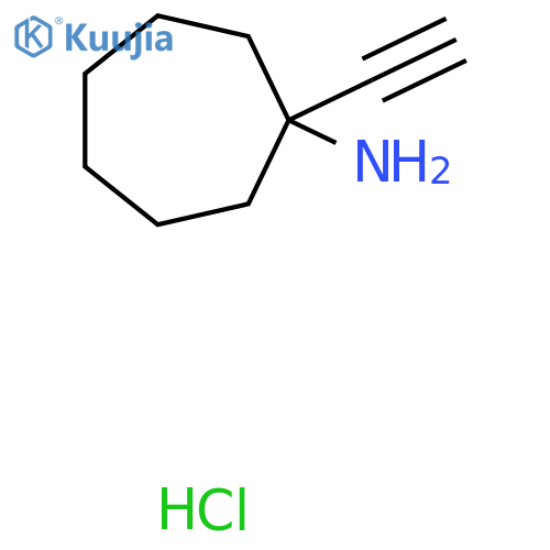 1-Ethynylcycloheptan-1-amine hydrochloride structure