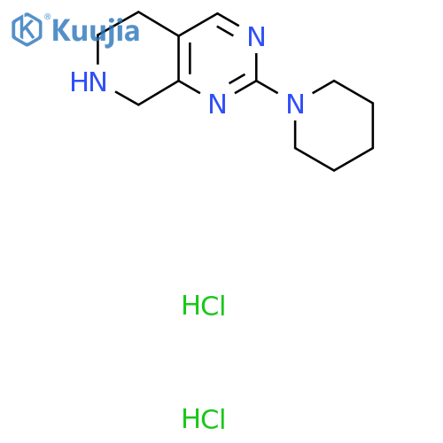 2-(Piperidin-1-yl)-5,6,7,8-tetrahydropyrido[3,4-d]pyrimidine dihydrochloride structure