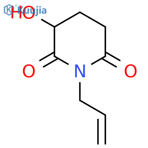3-Hydroxy-1-prop-2-enylpiperidine-2,6-dione structure
