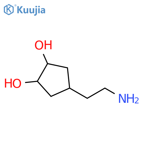 1,2-Cyclopentanediol, 4-(2-aminoethyl)- structure