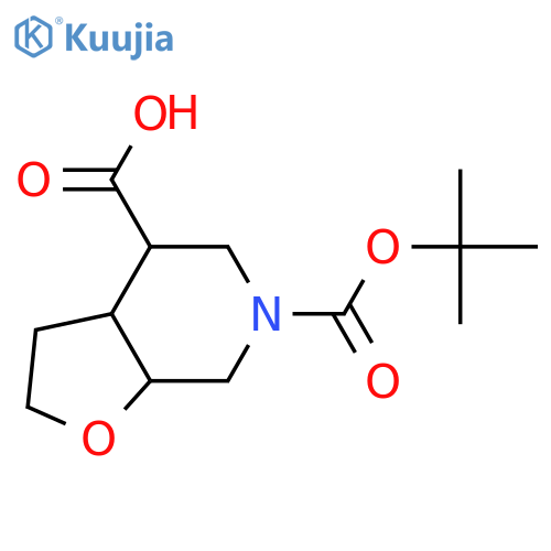 6-[(tert-butoxy)carbonyl]-octahydrofuro[2,3-c]pyridine-4-carboxylic acid structure