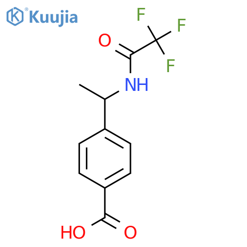 4-[1-(Trifluoroacetamido)ethyl]benzoic acid structure