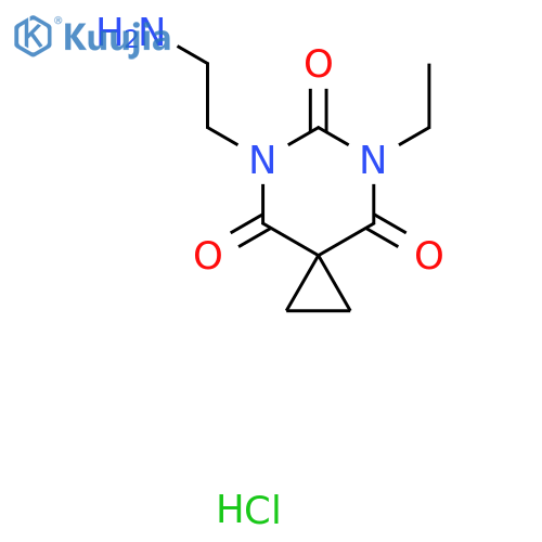 5-(2-Aminoethyl)-7-ethyl-5,7-diazaspiro[2.5]octane-4,6,8-trione hydrochloride structure