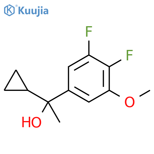 1-(3,4-Difluoro-5-methoxyphenyl)-1-cyclopropyl ethanol structure