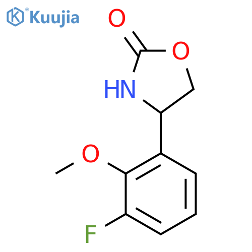 4-(3-Fluoro-2-methoxyphenyl)-1,3-oxazolidin-2-one structure