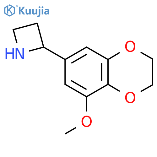 2-(8-Methoxy-2,3-dihydro-1,4-benzodioxin-6-yl)azetidine structure