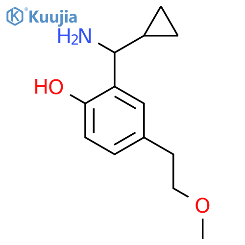 2-[Amino(cyclopropyl)methyl]-4-(2-methoxyethyl)phenol structure