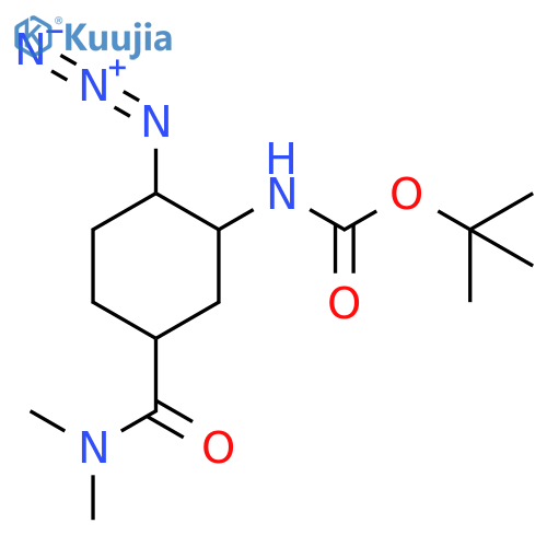 tert-butyl N-[2-azido-5-(dimethylcarbamoyl)cyclohexyl]carbamate structure