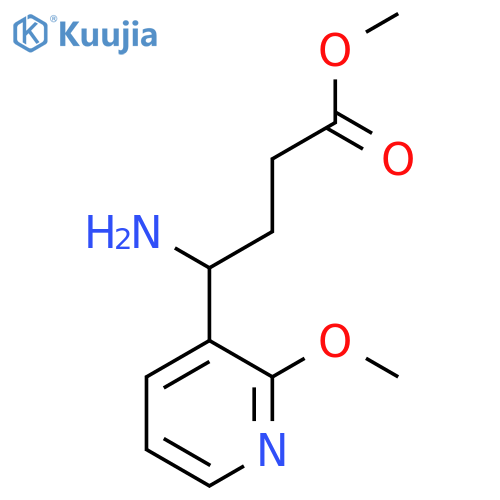 Methyl 4-amino-4-(2-methoxypyridin-3-yl)butanoate structure