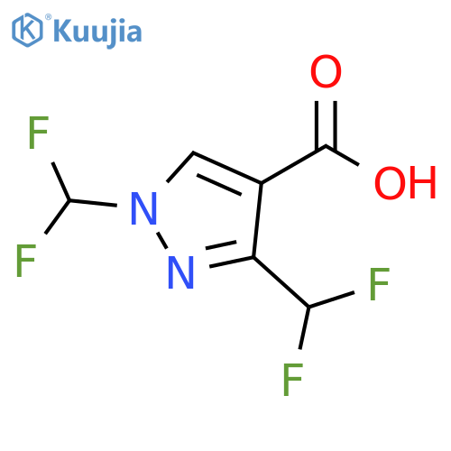 1,3-bis(difluoromethyl)-1H-pyrazole-4-carboxylic acid structure