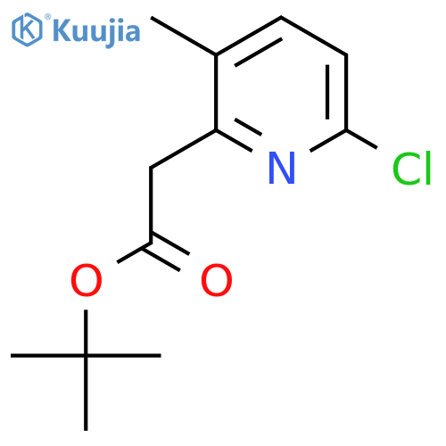 Tert-butyl 2-(6-chloro-3-methylpyridin-2-yl)acetate structure
