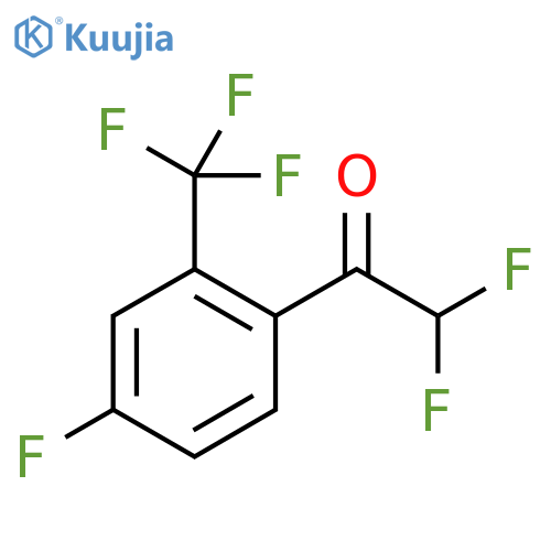 2,2-Difluoro-1-(4-fluoro-2-trifluoromethyl-phenyl)-ethanone structure