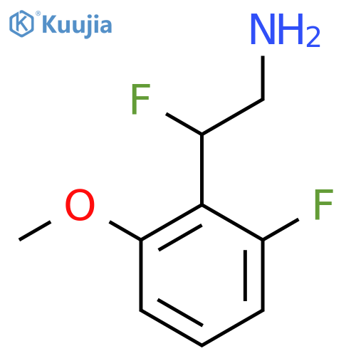 2-Fluoro-2-(2-fluoro-6-methoxyphenyl)ethan-1-amine structure
