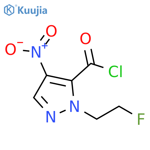 1-(2-fluoroethyl)-4-nitro-1H-pyrazole-5-carbonyl chloride structure
