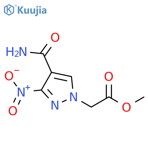 methyl 2-(4-carbamoyl-3-nitro-1H-pyrazol-1-yl)acetate structure