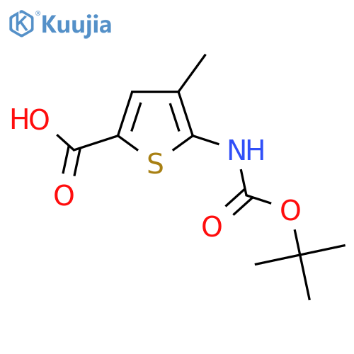 5-{[(Tert-butoxy)carbonyl]amino}-4-methylthiophene-2-carboxylic acid structure