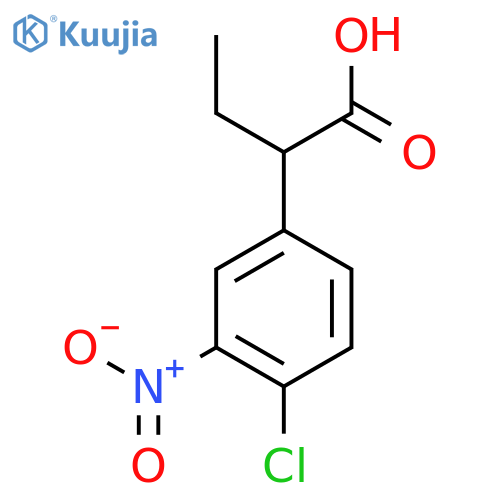 2-(4-Chloro-3-nitrophenyl)butanoic acid structure