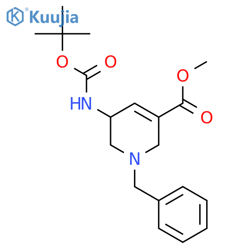 Methyl 1-benzyl-5-(tert-butoxycarbonylamino)-1,2,5,6-tetrahydropyridine-3-carboxylate structure