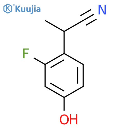 2-(2-Fluoro-4-hydroxyphenyl)propanenitrile structure