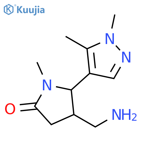 2-Pyrrolidinone, 4-(aminomethyl)-5-(1,5-dimethyl-1H-pyrazol-4-yl)-1-methyl- structure