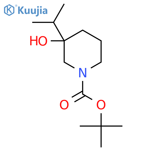 Tert-butyl 3-hydroxy-3-isopropylpiperidine-1-carboxylate structure